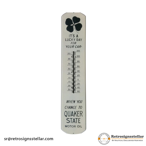 Advertising Enamel Thermometer Plate