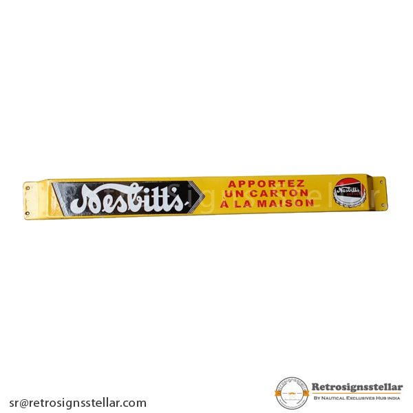 Metal Push Bar Enameled Sign Plate