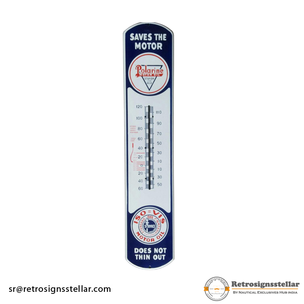 Polarine Thermometer Porcelain Enamel Plate