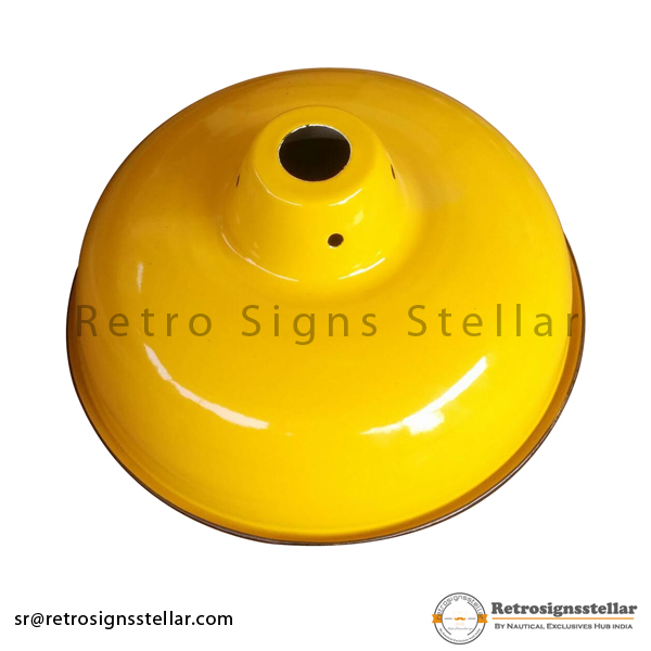 Yellow Porcelain Enamel Lamp Shade