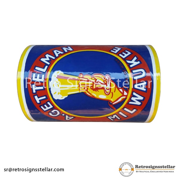 advertising rolled commercial enamel sign